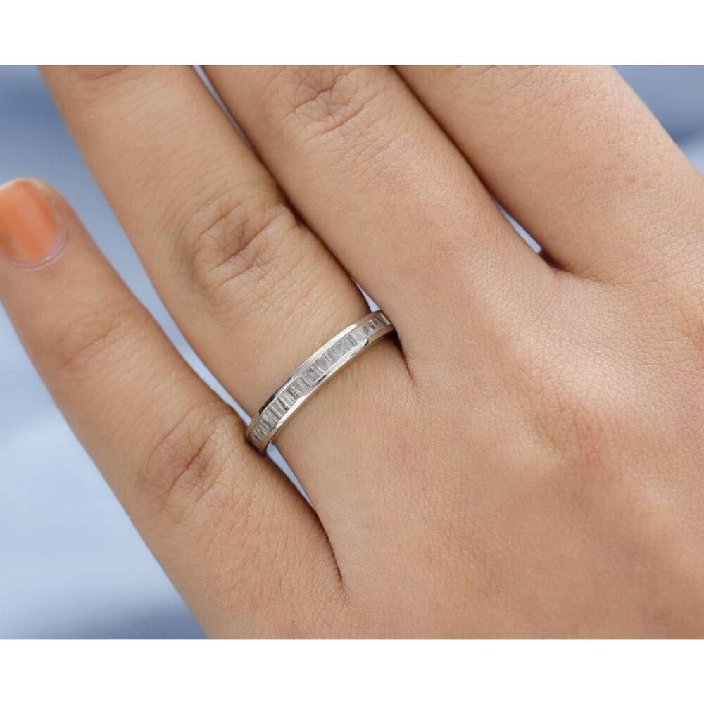 New~.40 Carat Princess Cut Channel Set Genuine Diamond Band Ring Sz 9